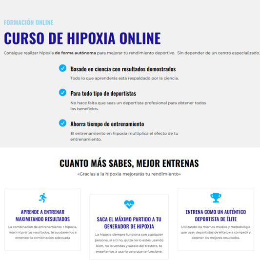 Curso de hipoxia de Xinergia top (español)